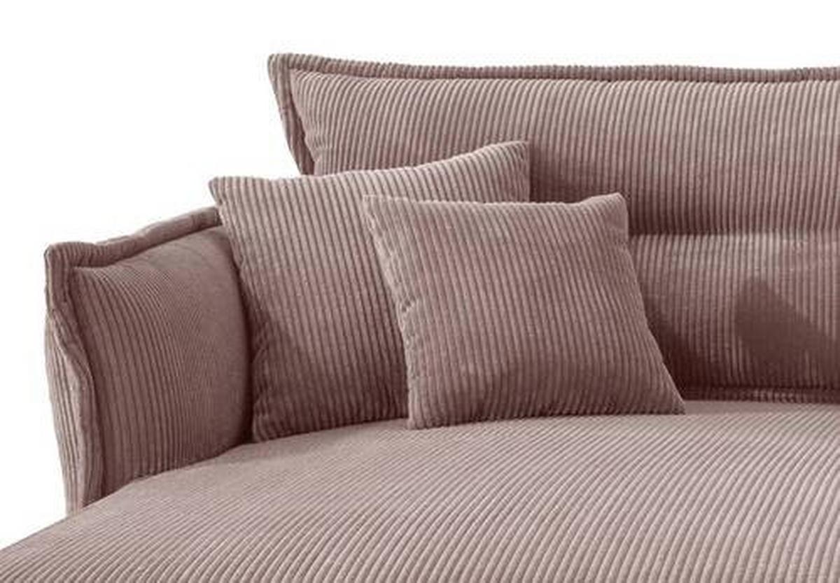 Ecksofa Lava Rosa S: 180/255 cm - Schwarz/Rosa, MODERN, Textil (180/255cm) - Livetastic