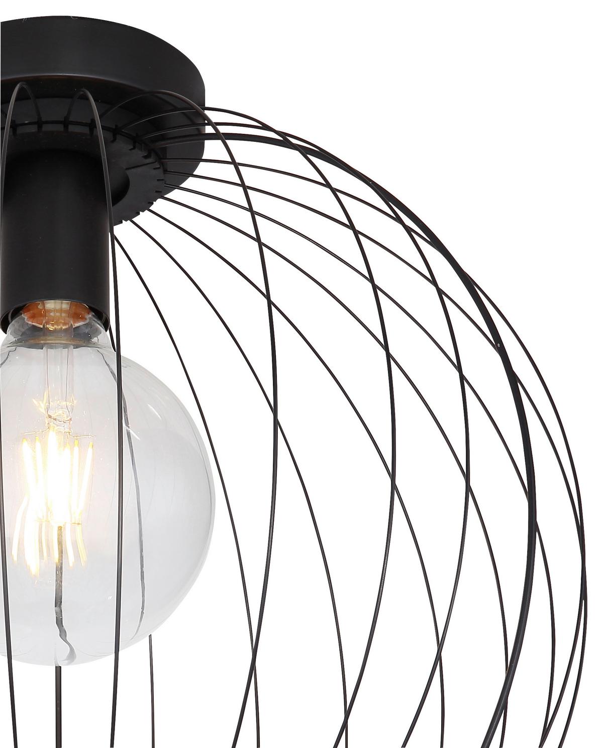 Deckenleuchte Roza Ø 40 Cm - Schwarz, Trend, Metall (40/37,5cm) - Globo