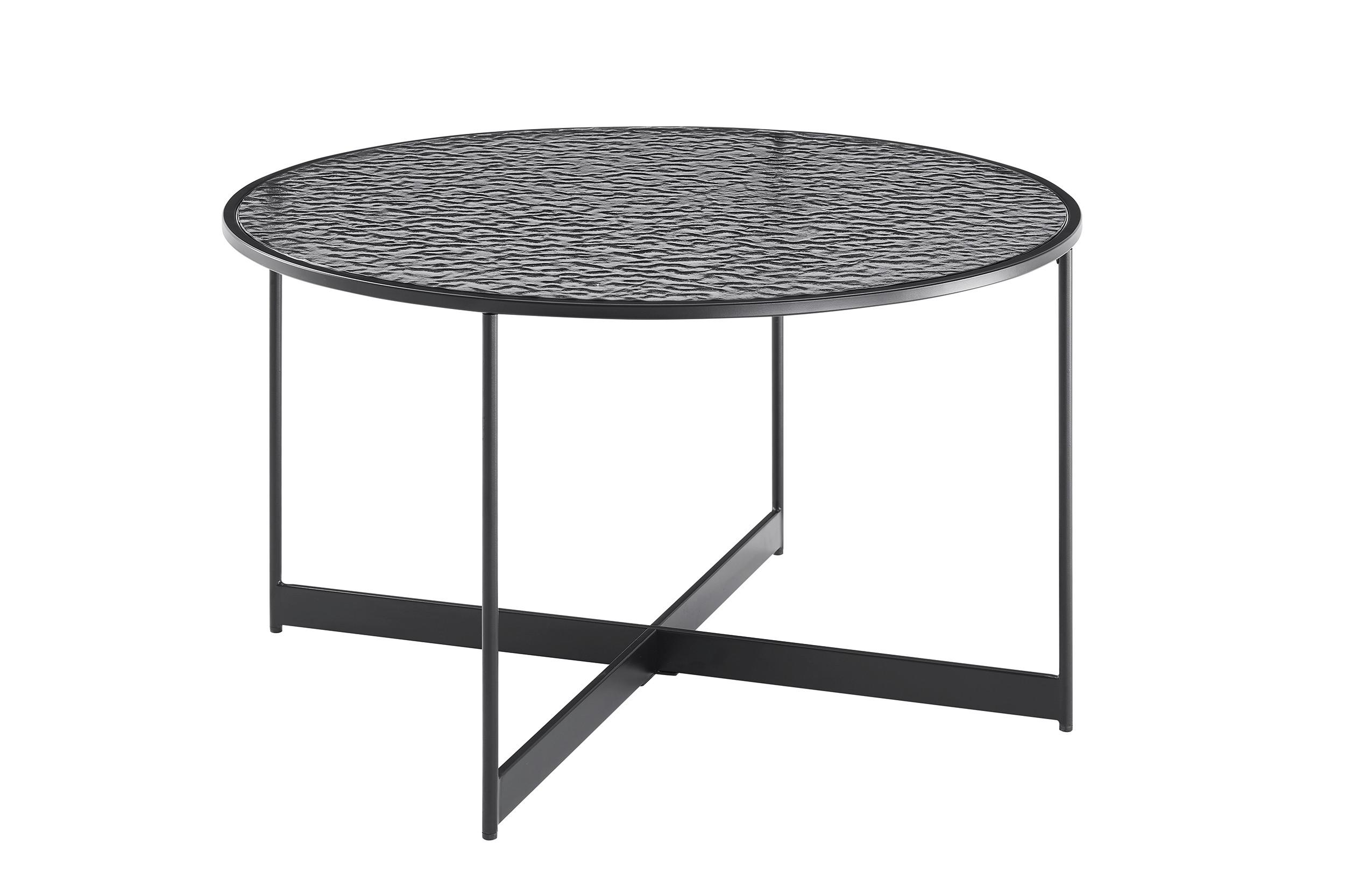 Couchtisch Schwarz D: 80 Cm - Schwarz, Design, Glas/Metall (80/80/45cm) - Livetastic