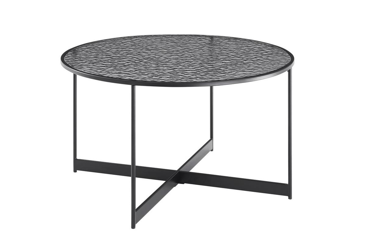 Couchtisch Schwarz D: 80 Cm - Schwarz, Design, Glas/Metall (80/80/45cm) - Livetastic