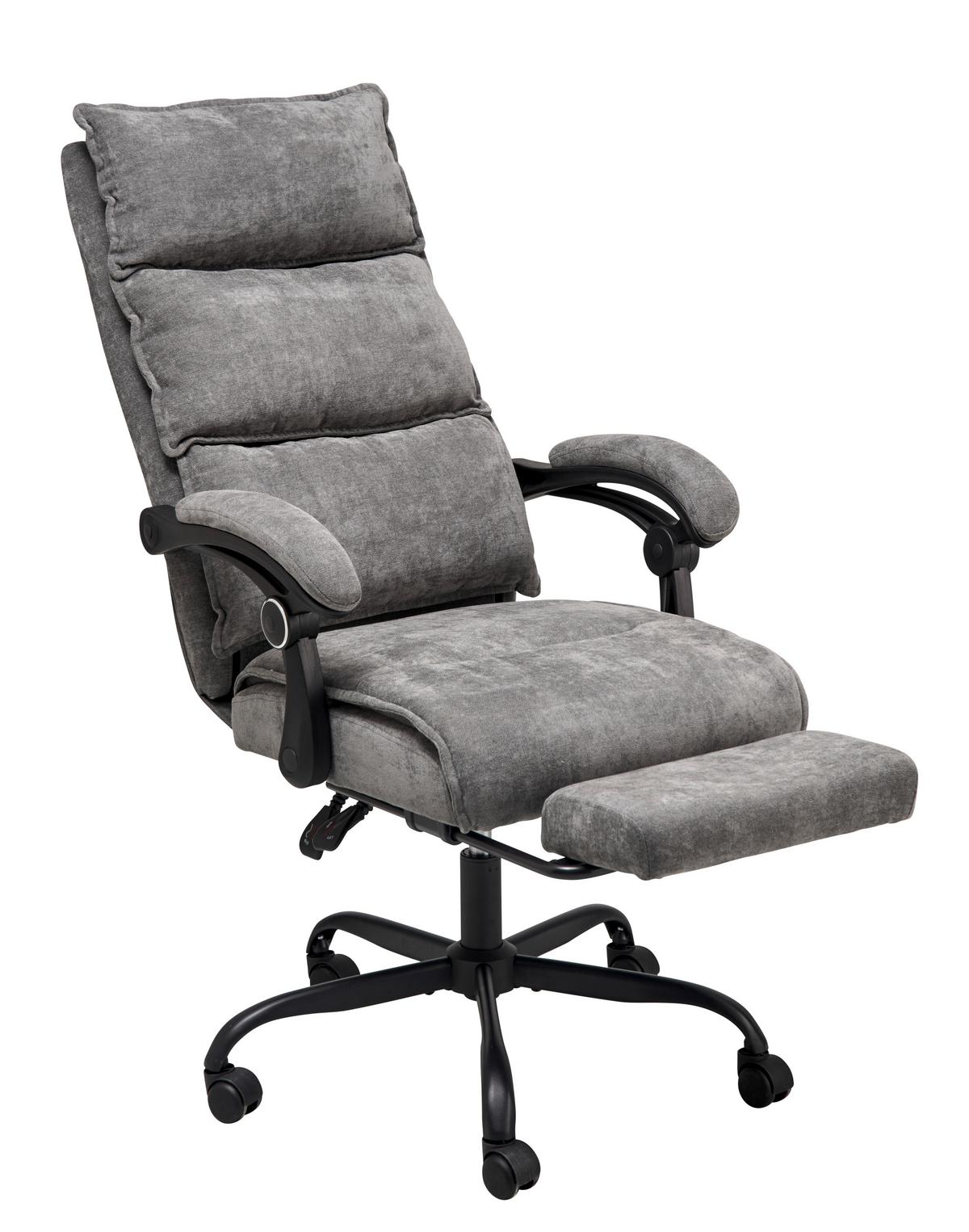 Drehstuhl Verona - Schwarz/Grau, LIFESTYLE, Holz/Kunststoff (66/112-120/62cm) - MID.YOU