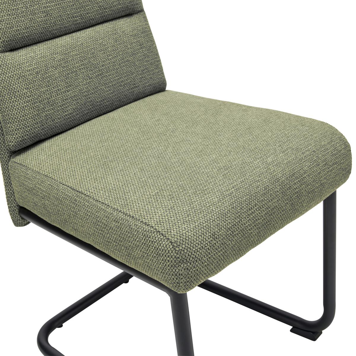 Schwingstuhl Hilal - Schwarz/Grün, LIFESTYLE, Holz/Textil (45/94/62cm) - MID.YOU