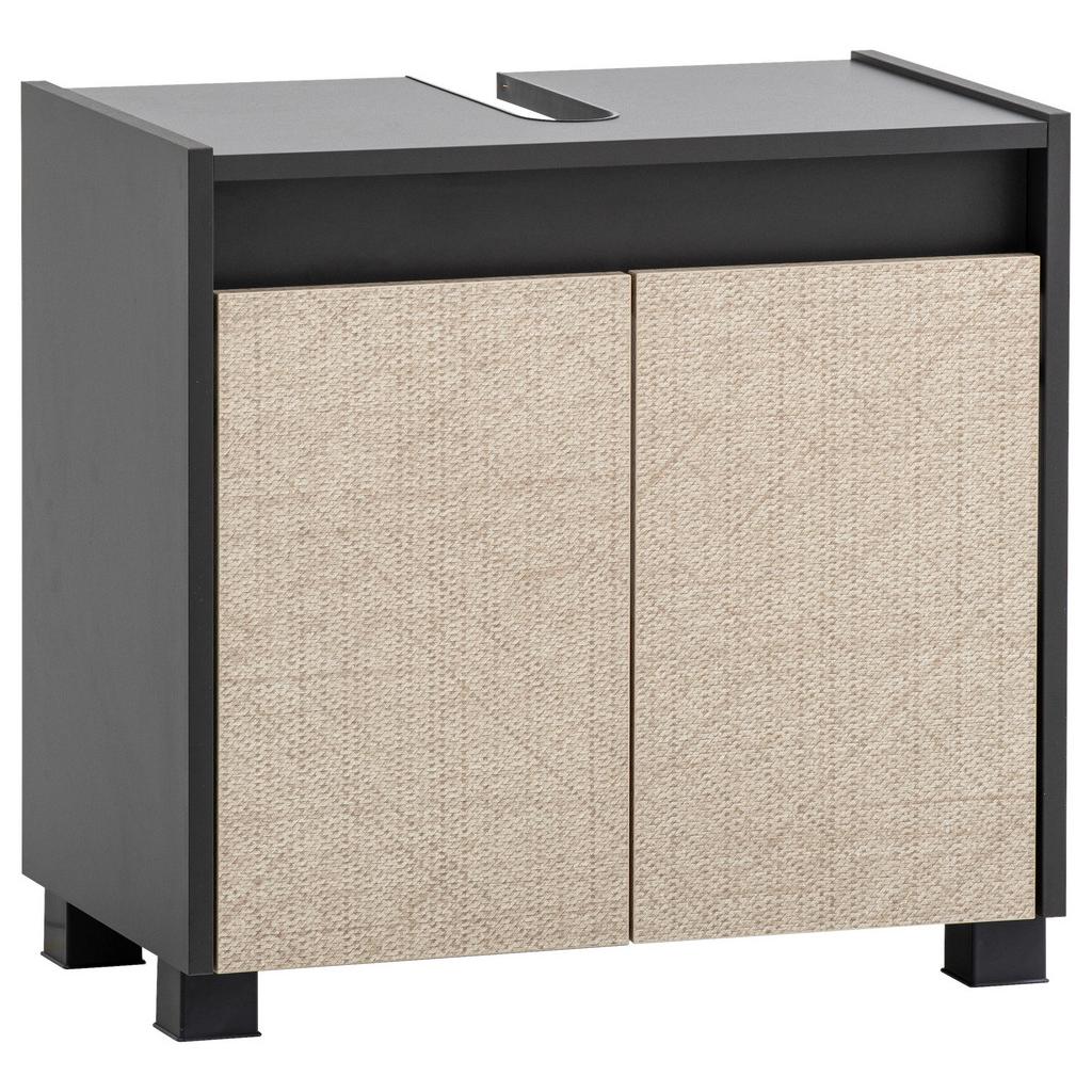 Waschbeckenunterschrank Sander Beige/Anthrazit B: 56,9cm