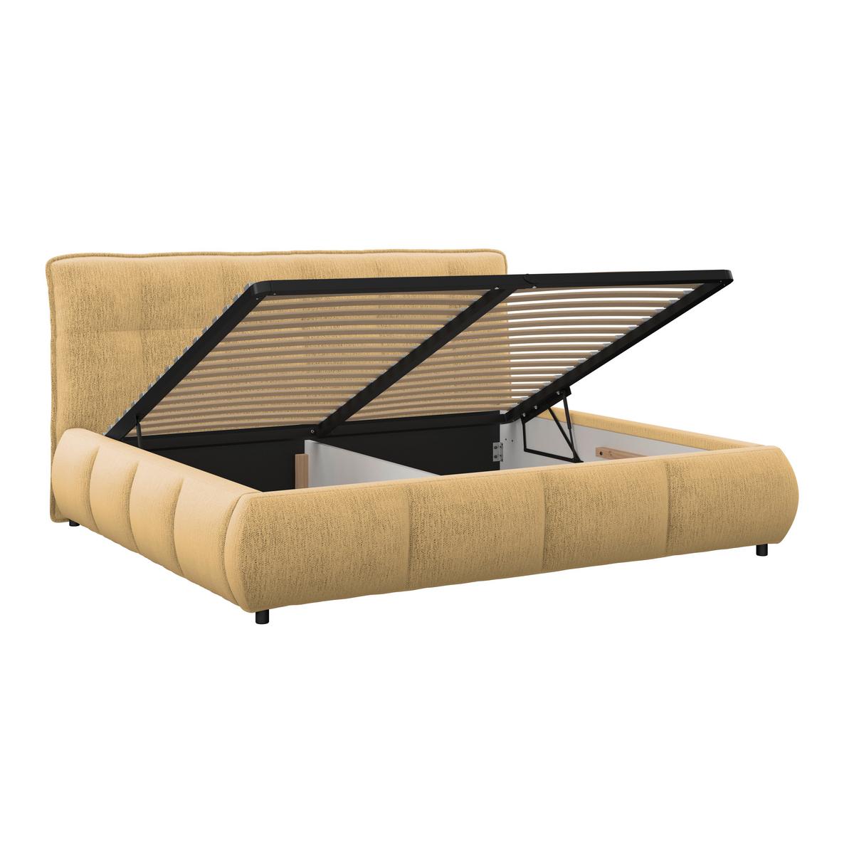 Polsterbett Limo Goldfarben 160x200 cm - Goldfarben/Schwarz, KONVENTIONELL, Holz/Holzwerkstoff (160/200cm) - James Wood