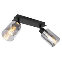 Strahler 15465-2 - Schwarz/Grau, Glas/Metall (27/9/21,5cm) - Globo