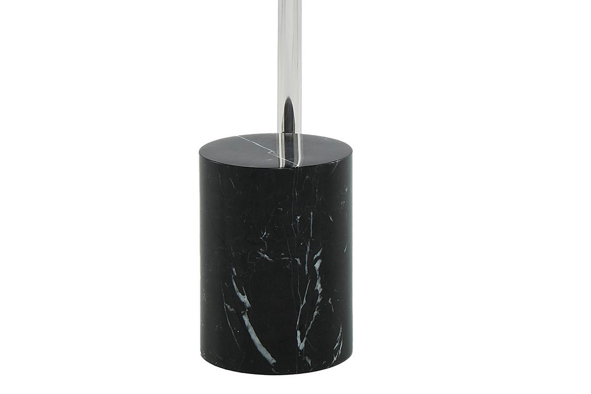 Beistelltisch Rosario 525 Schwarz/silberfarben B: 44 Cm - Silberfarben/Schwarz, Design, Glas/Stein (44/44/50cm) - Kayoom