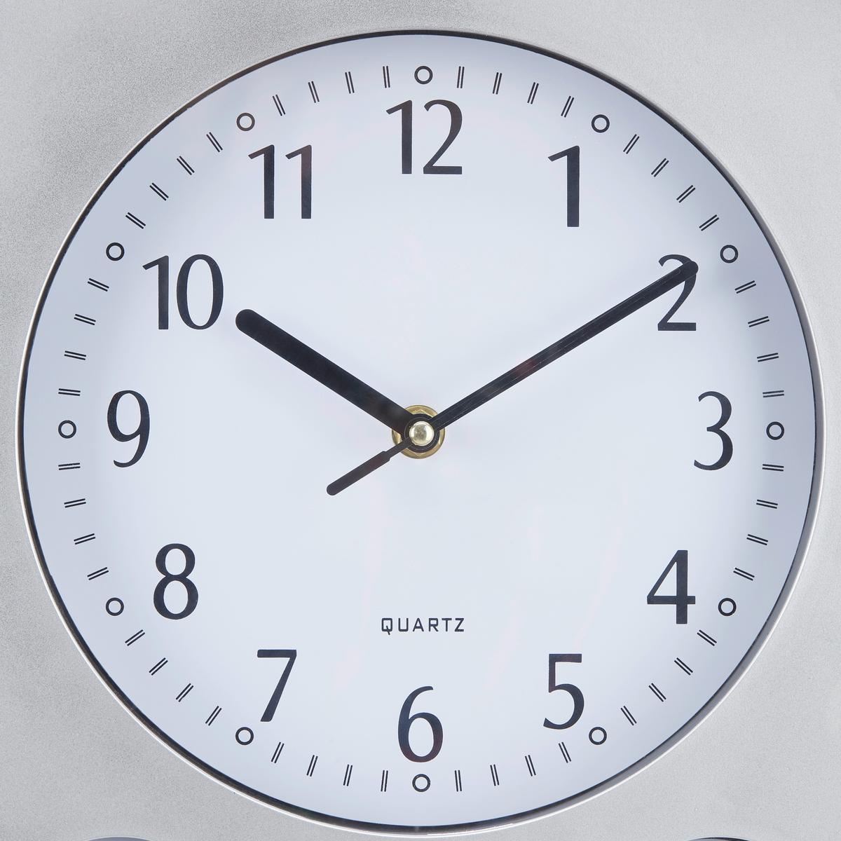 Falióra Alexa - fekete/ezüstszínű, Basics, műanyag/üveg (25,3/30,2/4cm) - Ondega