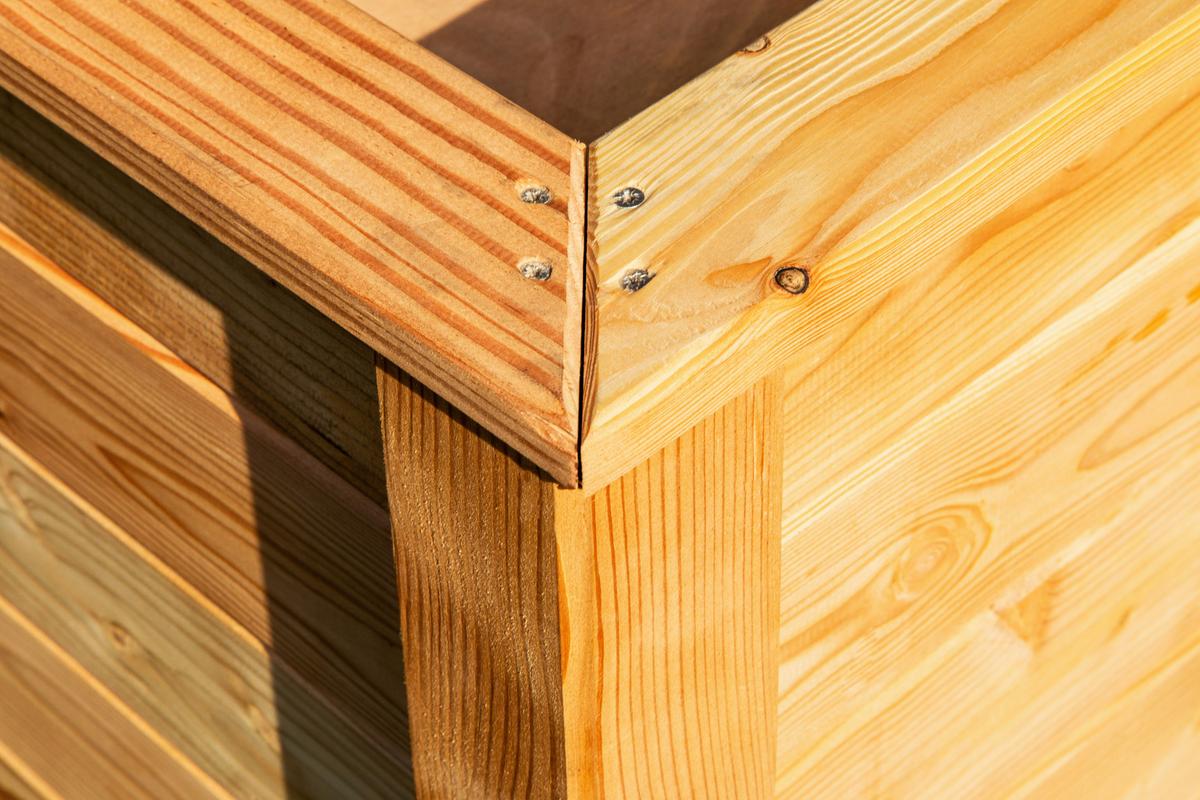 Hochbeet Hochbeet Lärche 130 - Lärchefarben, Basics, Holz (65/84/130cm)