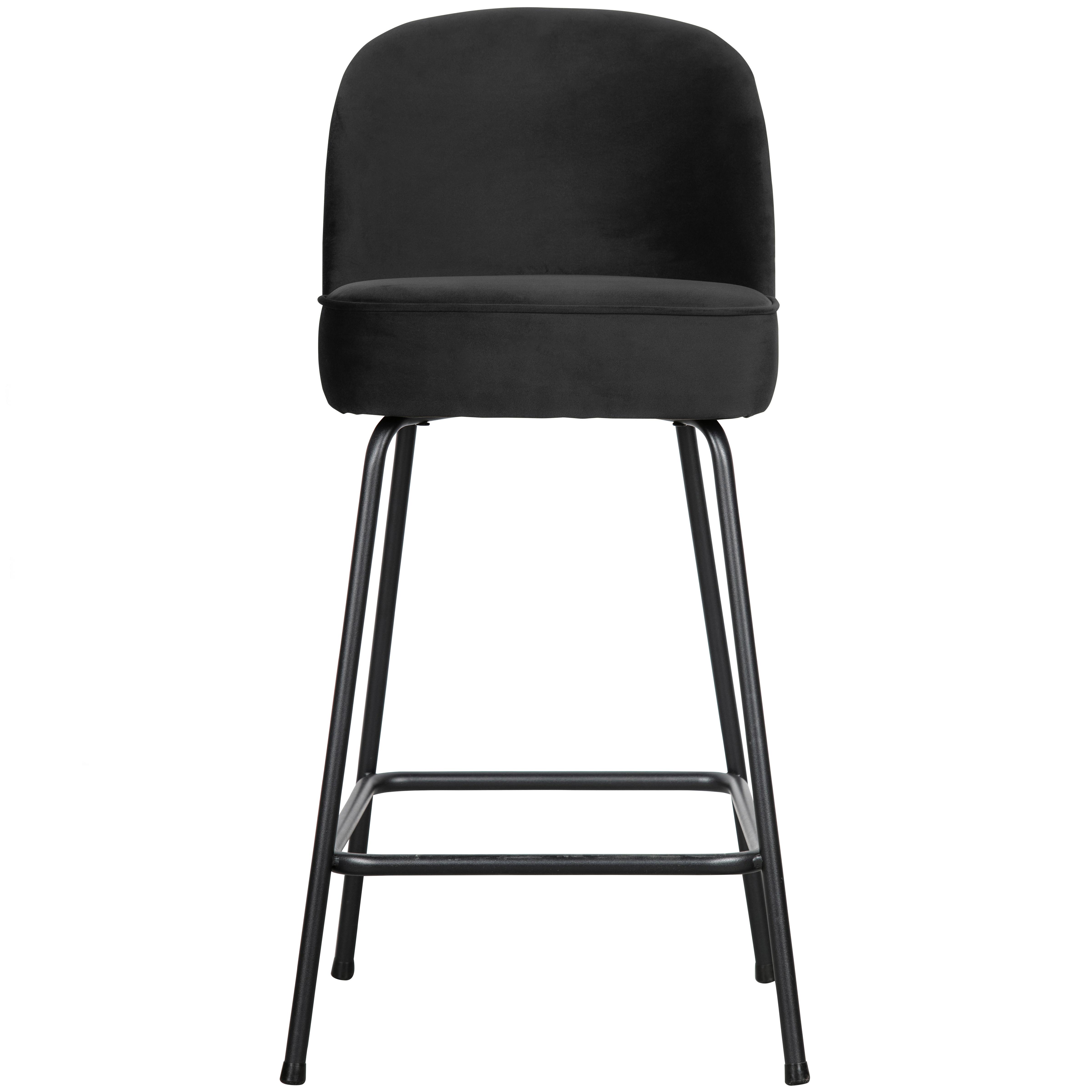 Tresenstuhl Vogue Schwarz B: 50 - Schwarz, MODERN, Textil/Metall (50/89/55cm) - Livetastic