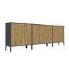 Sideboard Mailand Anthr./eiche Dekor B: 263,5cm - Anthrazit/Eiche Artisan, MODERN, Holzwerkstoff (263,5/86/33cm) - MID.YOU