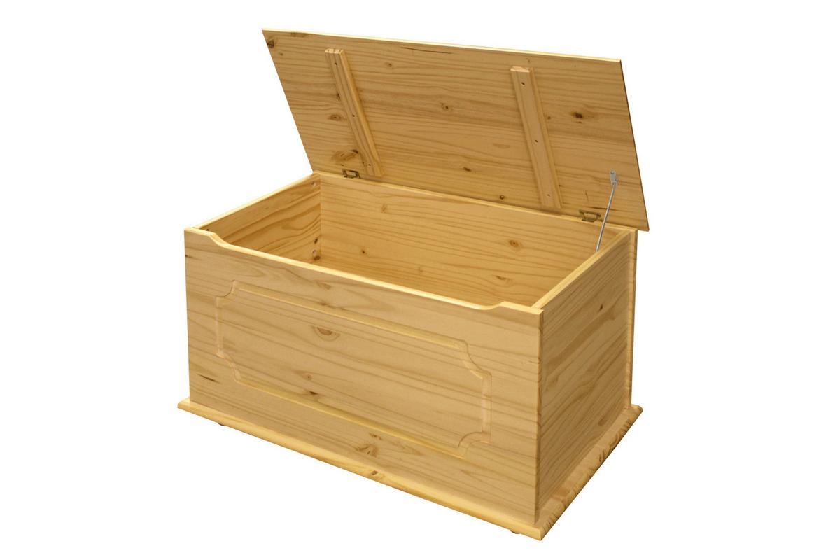 Truhe Naturfarben B: 89 Cm - Naturfarben, Natur, Holz (89/53/47cm) - Livetastic