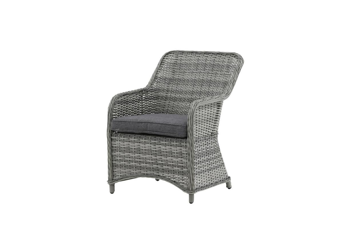 Gartenstuhl-Set Vikelund - Grau, KONVENTIONELL, Textil/Metall (65/92/75cm) - Gardenson
