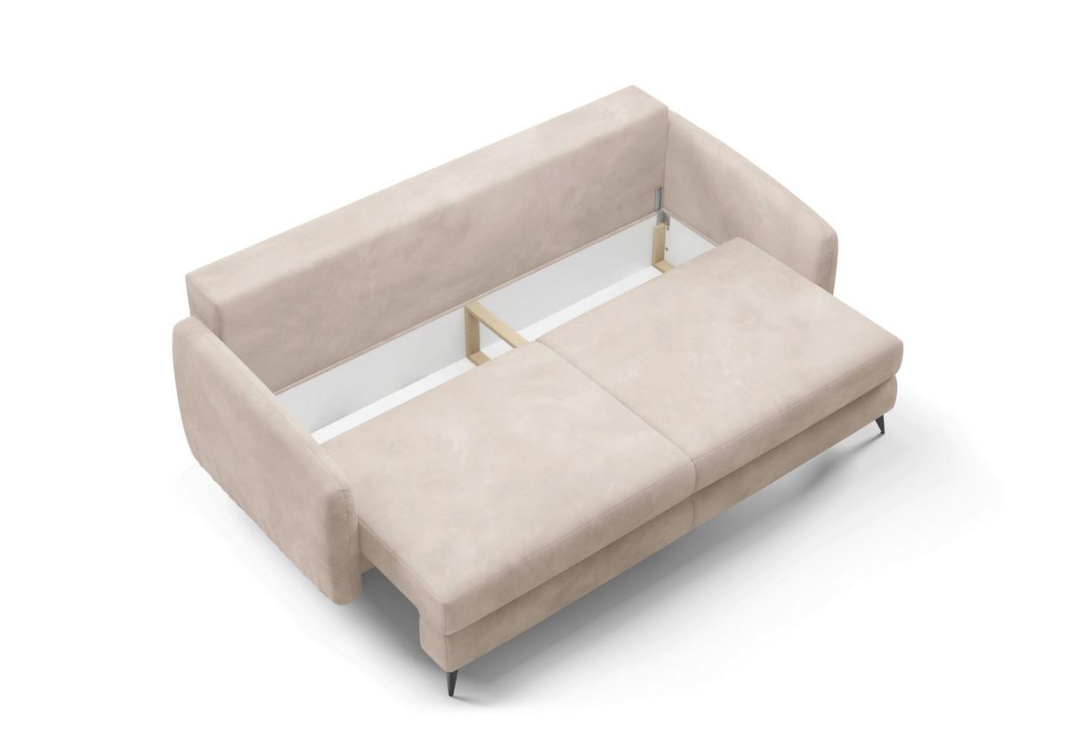 Schlafsofa Ingrid Beige B: 252cm - Beige/Creme, Design, Textil (230/100/103cm) - Livetastic