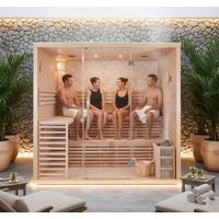 Sauna Lillehammer, 3 Sitzbänke Inkl. 3 Sitzbänke - Tannenholzfarben, Basics, Holz (200/210/170cm)