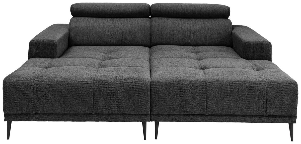 Ecksofa Intera Anthrazit S: 200x188 Cm - Anthrazit/Schwarz, KONVENTIONELL, Textil (200/188cm) - Livetastic