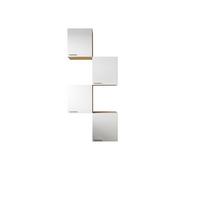 Küchenoberschrank Merle Weiß/Eiche Dekor B:100cm - Eichefarben/Weiß, Basics, Holzwerkstoff (100/224,4/34,6cm) - Respekta