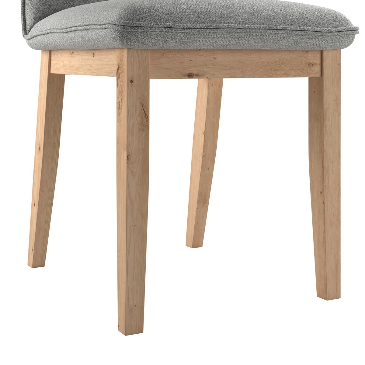 Vierfußstuhl Beluna Ii Webstoff Hellgrau, B: 47cm - Eichefarben/Hellgrau, KONVENTIONELL, Holz/Textil (47/91/56cm) - James Wood