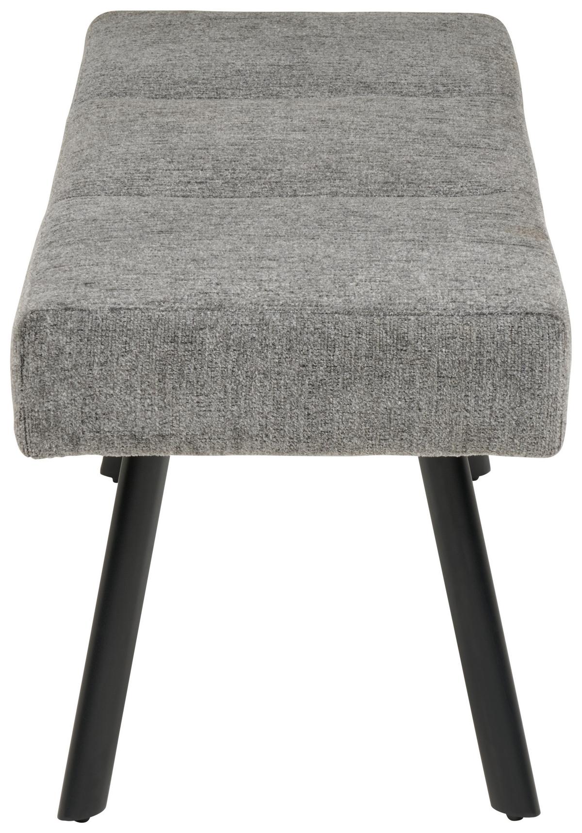 Sitzbank Paros Ohne Lehne Anthrazit, B: 140 Cm - Anthrazit/Schwarz, KONVENTIONELL, Textil/Metall (140/49/47cm) - MID.YOU