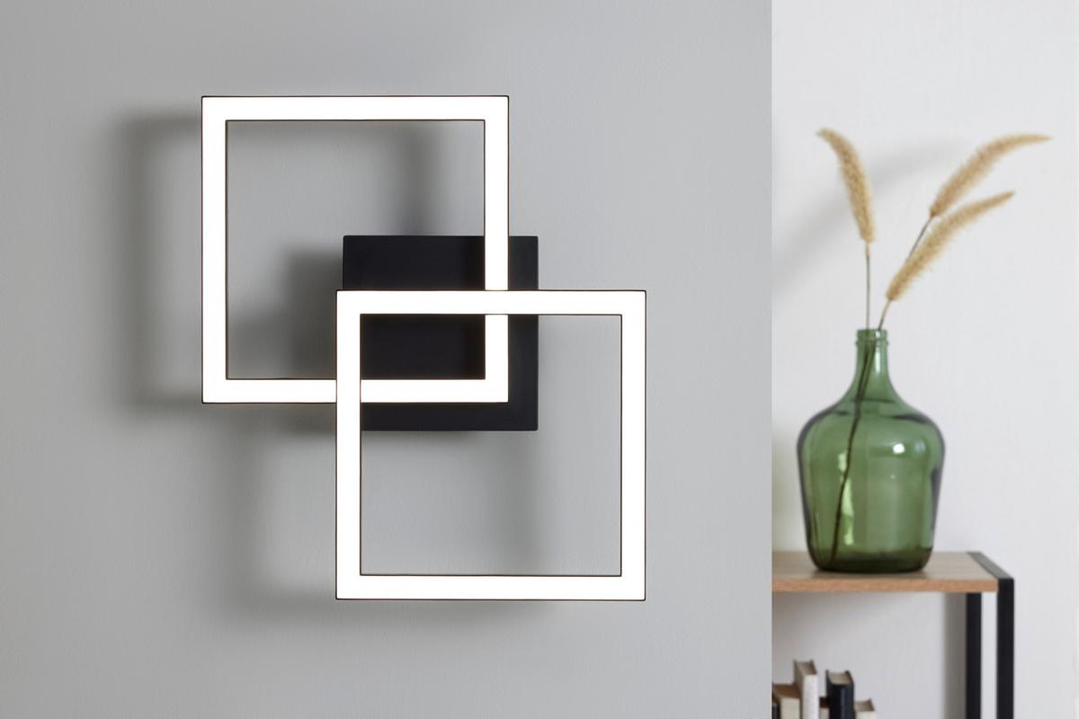 STROPNÍ LED SVÍTIDLO CORVIN -BASED- - černá/opál, Moderní, plast (55,8/39,5/6,7cm) - Based