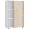 Aktenschrank Lona Weiß, Eiche Dekor B: 70cm - Weiß/Sonoma Eiche, Design, Holzwerkstoff (70/110/39cm) - MID.YOU