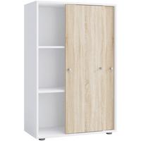 Aktenschrank Lona Weiß, Eiche Dekor B: 70cm - Weiß/Sonoma Eiche, Design, Holzwerkstoff (70/110/39cm) - MID.YOU