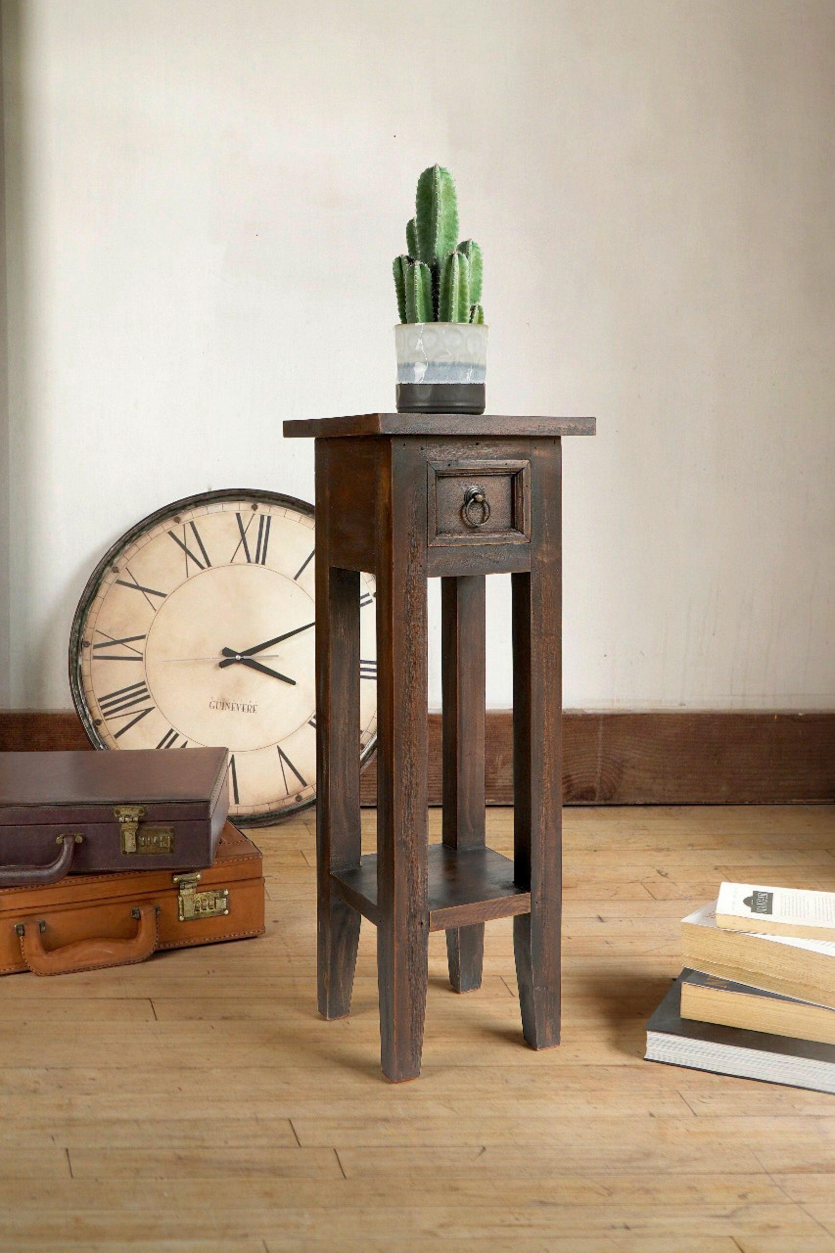 Beistelltisch Padea - Braun, Basics, Holz (25/25/67cm) - Gardenson