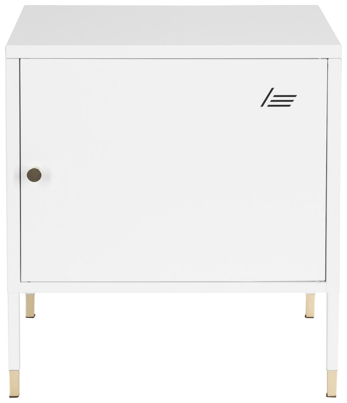 Sideboard 45 Cm Umeo Weiß - Weiß, Basics, Metall (45/50/35cm) - MID.YOU