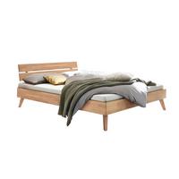 Bett Ortona Eiche 200x200 Cm - Eiche Bianco/Eichefarben, Design, Holz (200/200cm) - Hasena