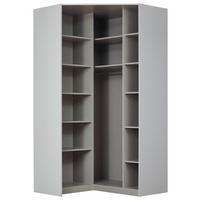 Šatní skříň Alabama Super ALABAMA-SUPER - barvy hliníku/šampaňská, Moderní, kompozitní dřevo (117/229/117cm)
