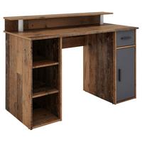 Schreibtisch mit Stauraum B 120 cm Diego, Alteiche Dekor - Alteiche/Anthrazit, MODERN, Holzwerkstoff (120/88/55cm) - MID.YOU