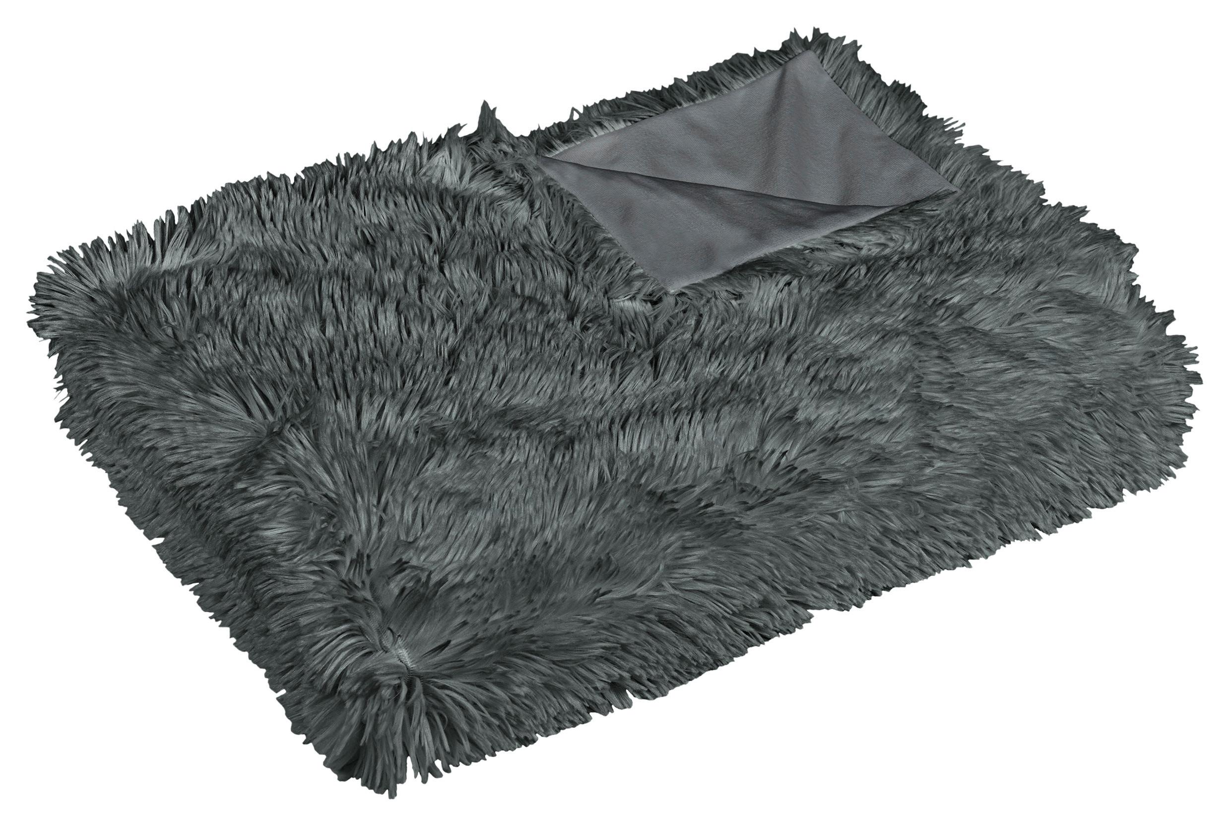 Kuscheldecke Carina Anthrazit 150x200 Cm Doubleface - Anthrazit, MODERN, Textil (150/200cm) - Luca Bessoni