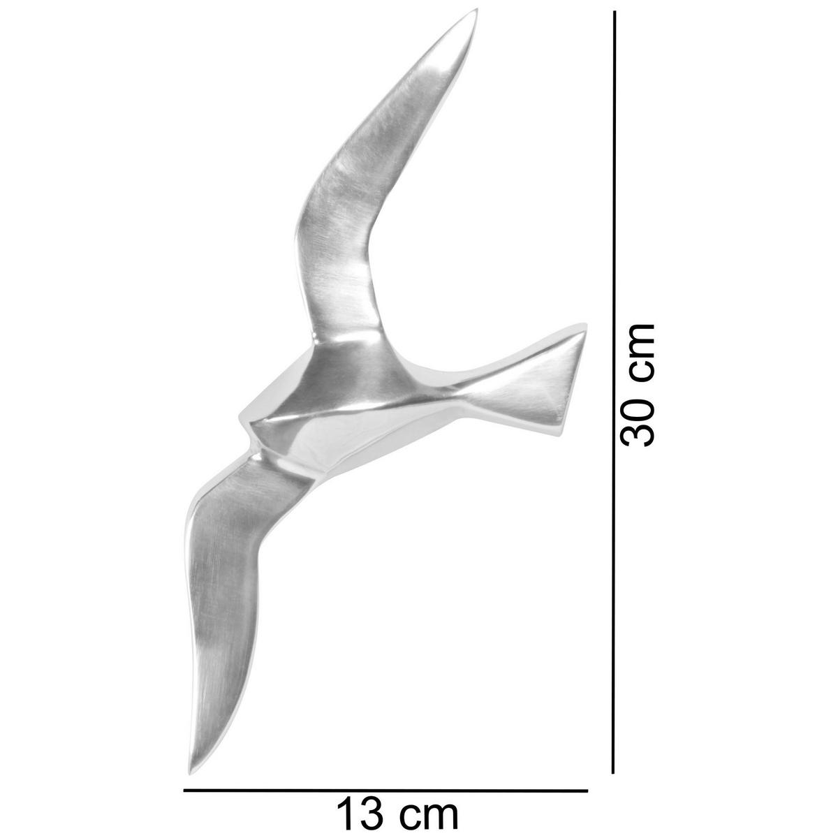 Wanddeko Wohnling Silber B: 13 cm - Silberfarben, MODERN, Metall (13/30/3cm) - MID.YOU