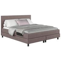 Boxbett mit Topper Andorra 140x200 cm Taupe - Taupe/Schwarz, MODERN, Holz/Holzwerkstoff (140/200cm) - MID.YOU
