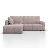 Sedací souprava GIA, levá světle šedá - černá/světle šedá, Moderní, dřevo/textil (261/197cm) - Bessagi Home