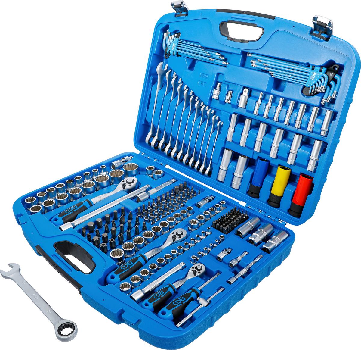 Steckschlüssel-Satz Gear Lock Blau/Silberfarben B: 41,7 cm - Blau/Silberfarben, Basics (55.9/41.7/11cm)