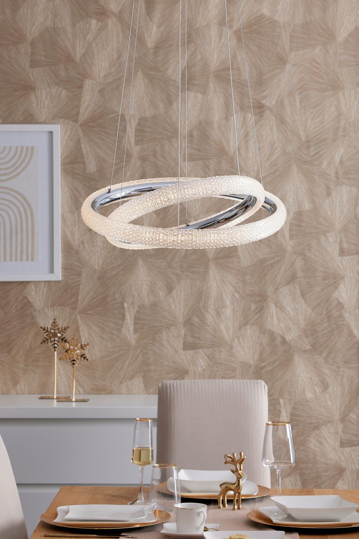 Led-hängeleuchte Maddie - Chromfarben, MODERN, Kunststoff/Metall (50/120cm) - Luca Bessoni