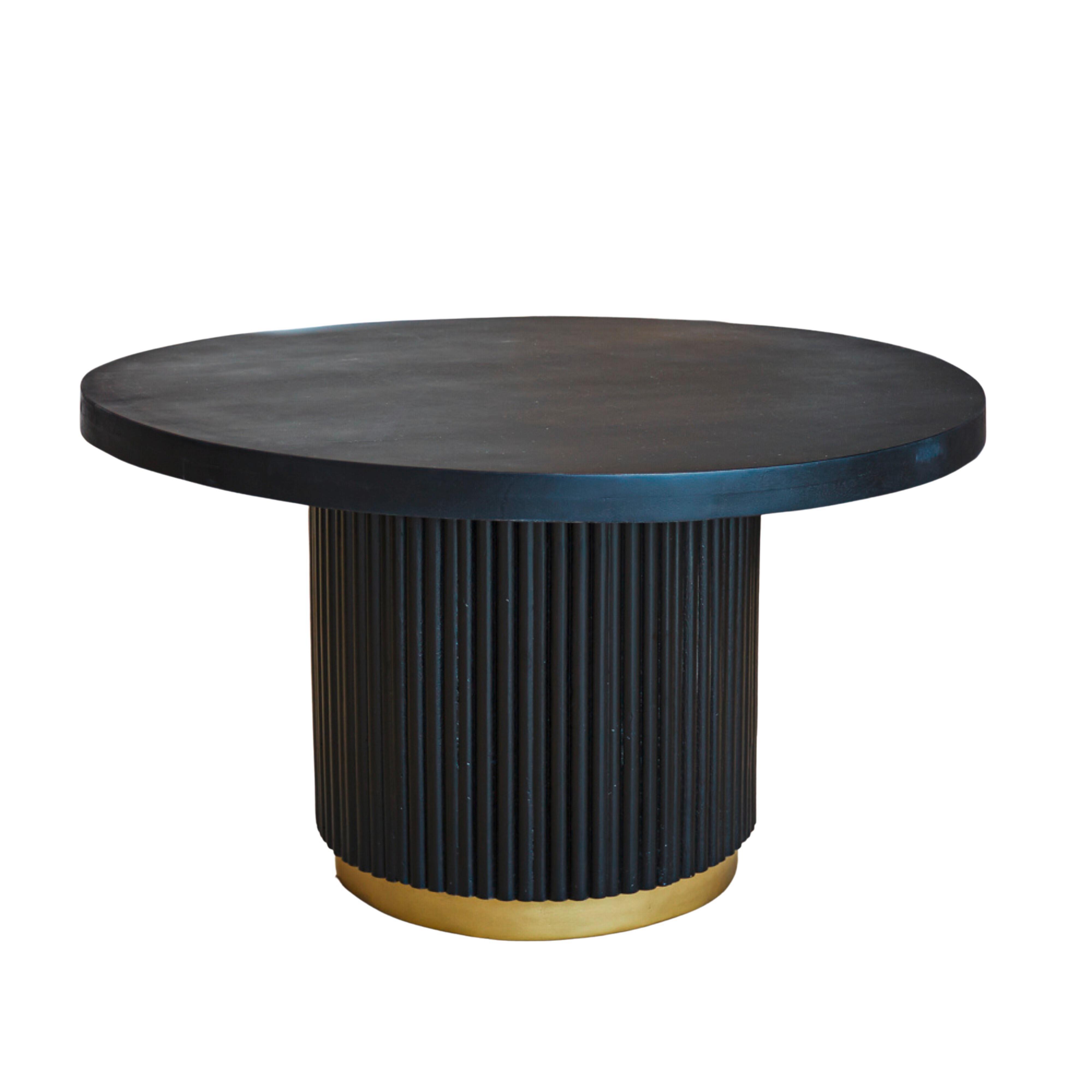 Couchtisch Uitgeest Schwarz/goldfarben, 80 Cm - Goldfarben/Schwarz, MODERN, Holz (80/80/45cm) - MID.YOU