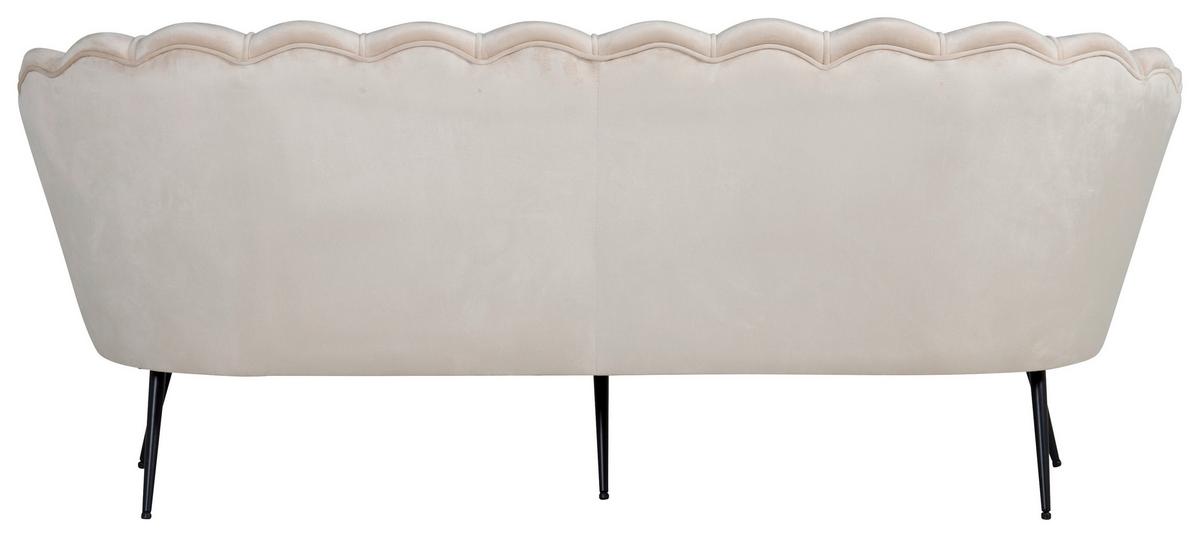 2-sitzer-sofa Calais - Beige/Schwarz, Design, Textil/Metall (180/78.5/78cm) - Livetastic