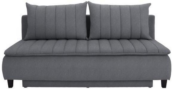 Boxspringsofa mit Schlaffunkt. und Bettkasten Marino Grau - Dunkelgrau/Schwarz, MODERN, Textil (208/102/96cm) - Luca Bessoni