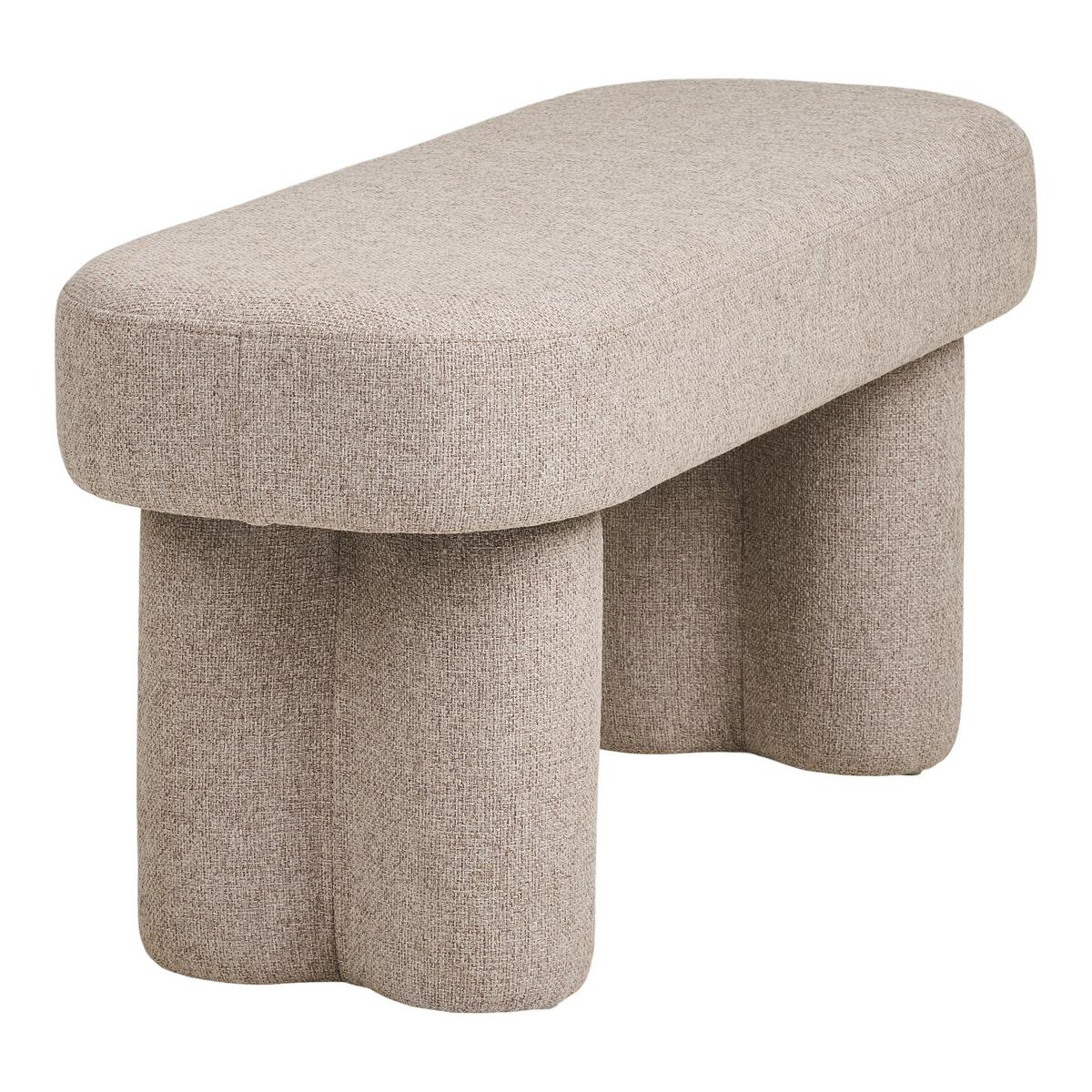 POLSTERBANK Weston Greige B: 95cm - Greige, Design, Textil (95/45/36cm) - MID.YOU