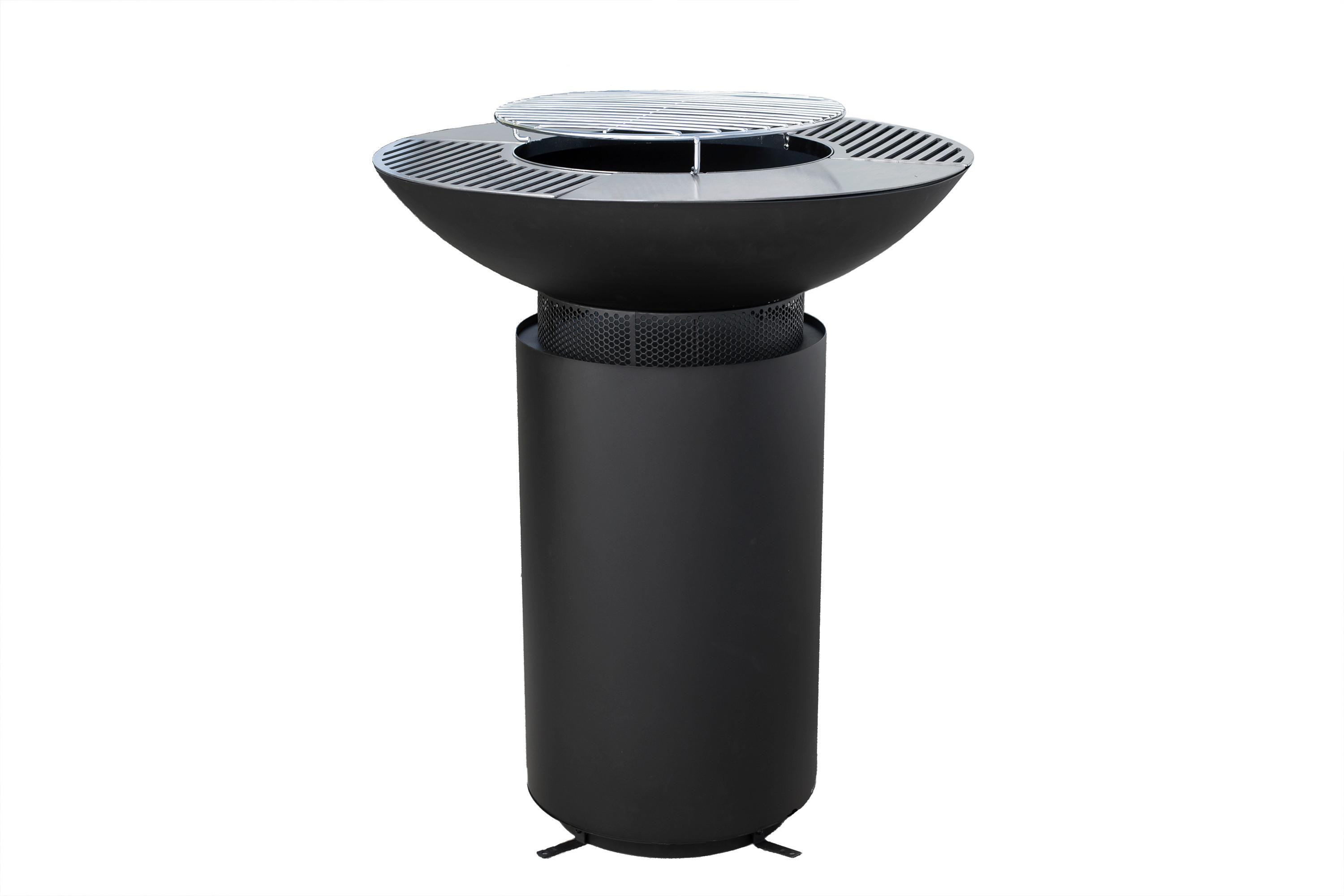 Grillschale Feuerschale - Schwarz, KONVENTIONELL, Metall (75/94/75cm)