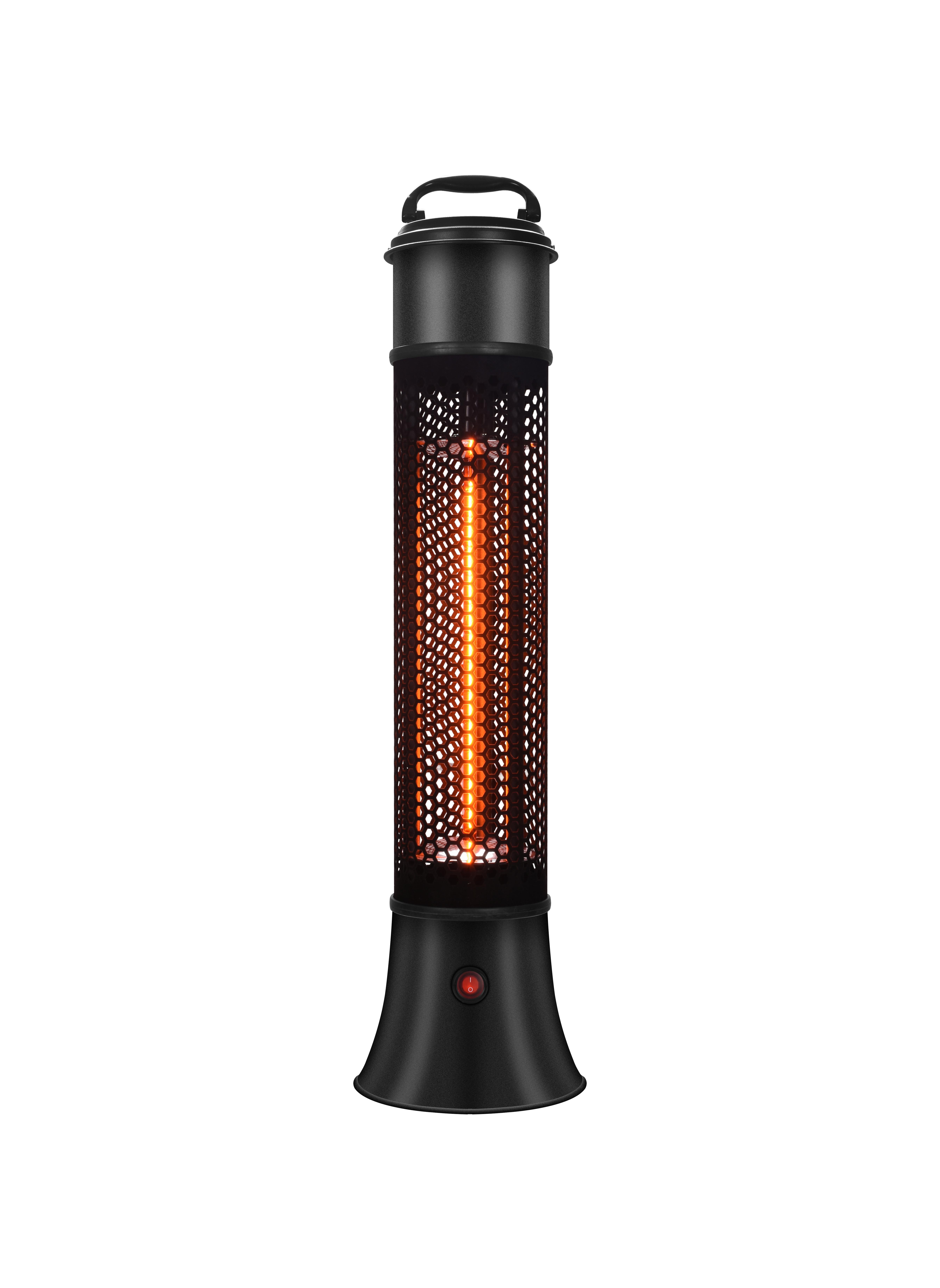 Terasový Zářič Steel Max. 1200 Watt - černá, Moderní, kov (16/16/64cm)