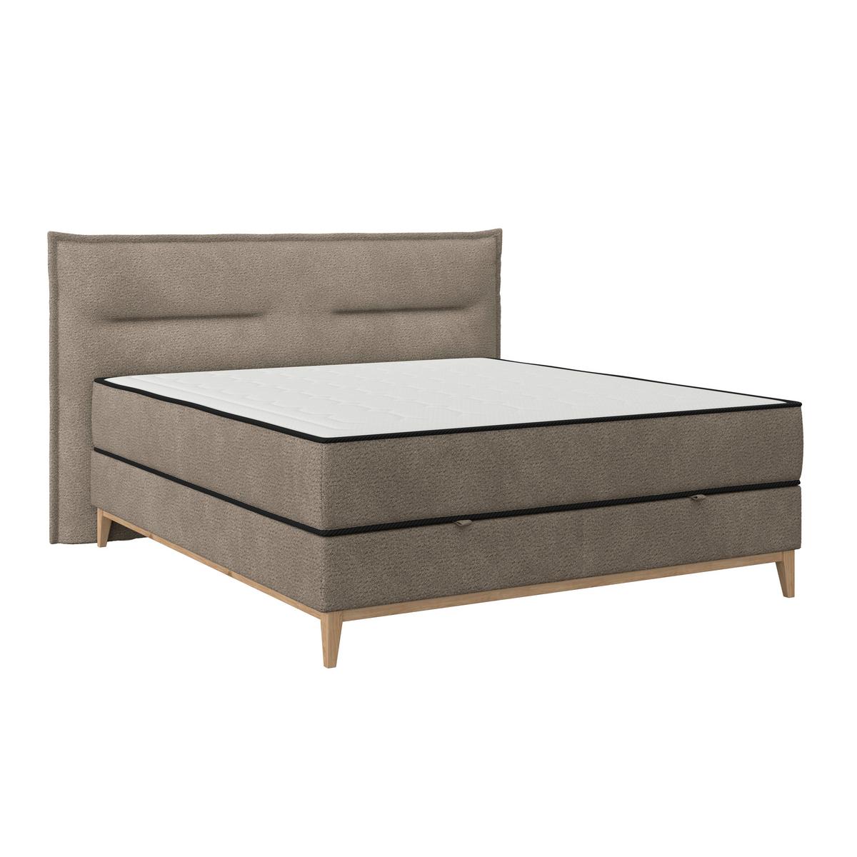 Boxbett Smile inkl. Matratze 160x200 - Taupe, KONVENTIONELL, Holz/Holzwerkstoff (160/200cm) - James Wood