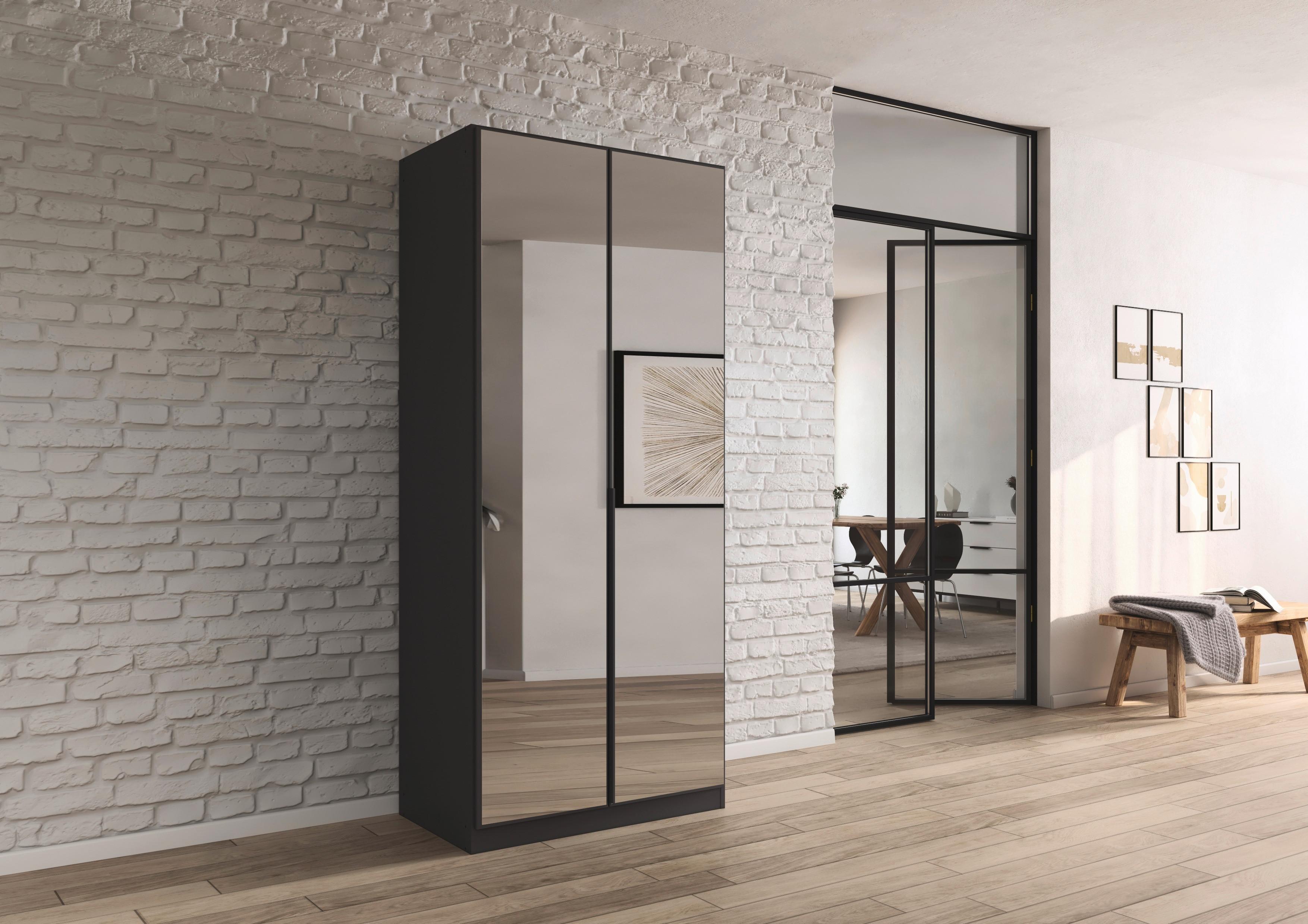 Drehtürenschrank Alabama Grau Metallic B: 91 Cm - Grau, MODERN, Holzwerkstoff (91/229/54cm) - Rauch Möbel