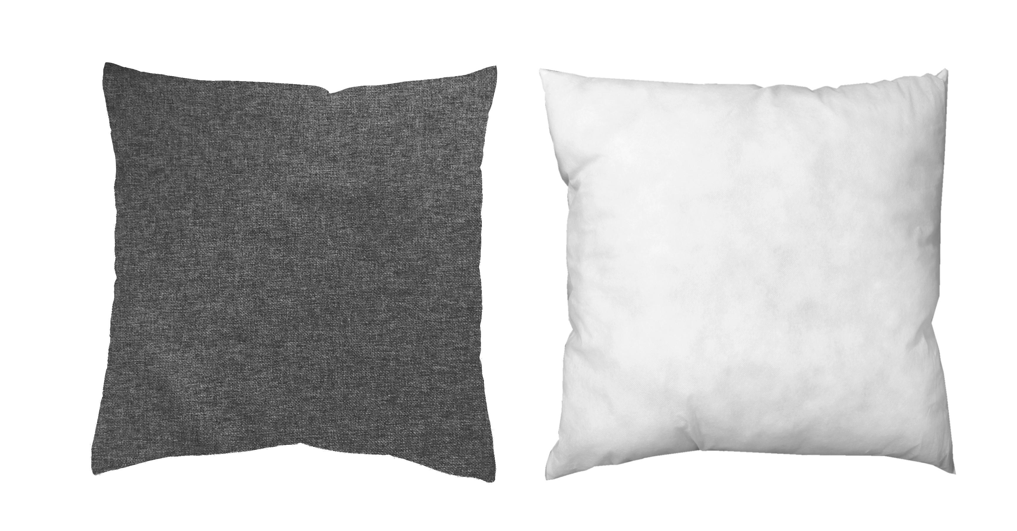 ZIERKISSEN Anthrazit 40x40 cm - Anthrazit, Basics, Textil (40/40cm)