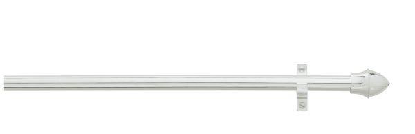 Vitragenstange Weiß L: 75-120 Cm - Weiß, KONVENTIONELL, Kunststoff/Metall (75cm) - Ondega