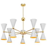 Kronleuchter Vesper - Goldfarben/Weiß, Basics, Metall (91/32/91cm) - MAYTONI