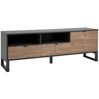 TV-Element Sumatra B: 160 cm Anthrazit/Bambus Dekor - Anthrazit, Design, Holzwerkstoff (160/56/40cm) - MID.YOU