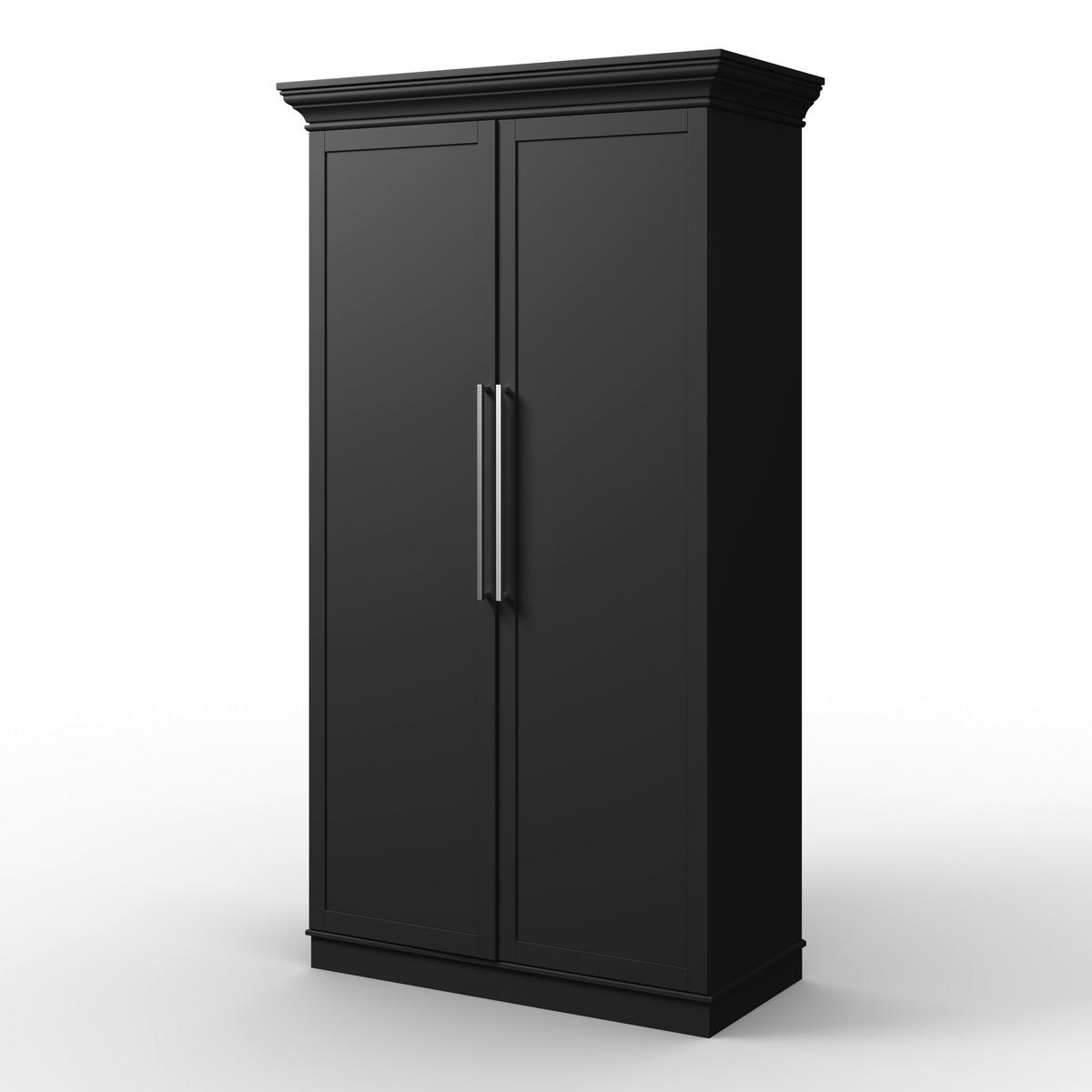 Kredenc Alvaro, š: 122 cm - černá, Moderní, kov/kompozitní dřevo (121,5/220/55,5cm) - Bessagi Home