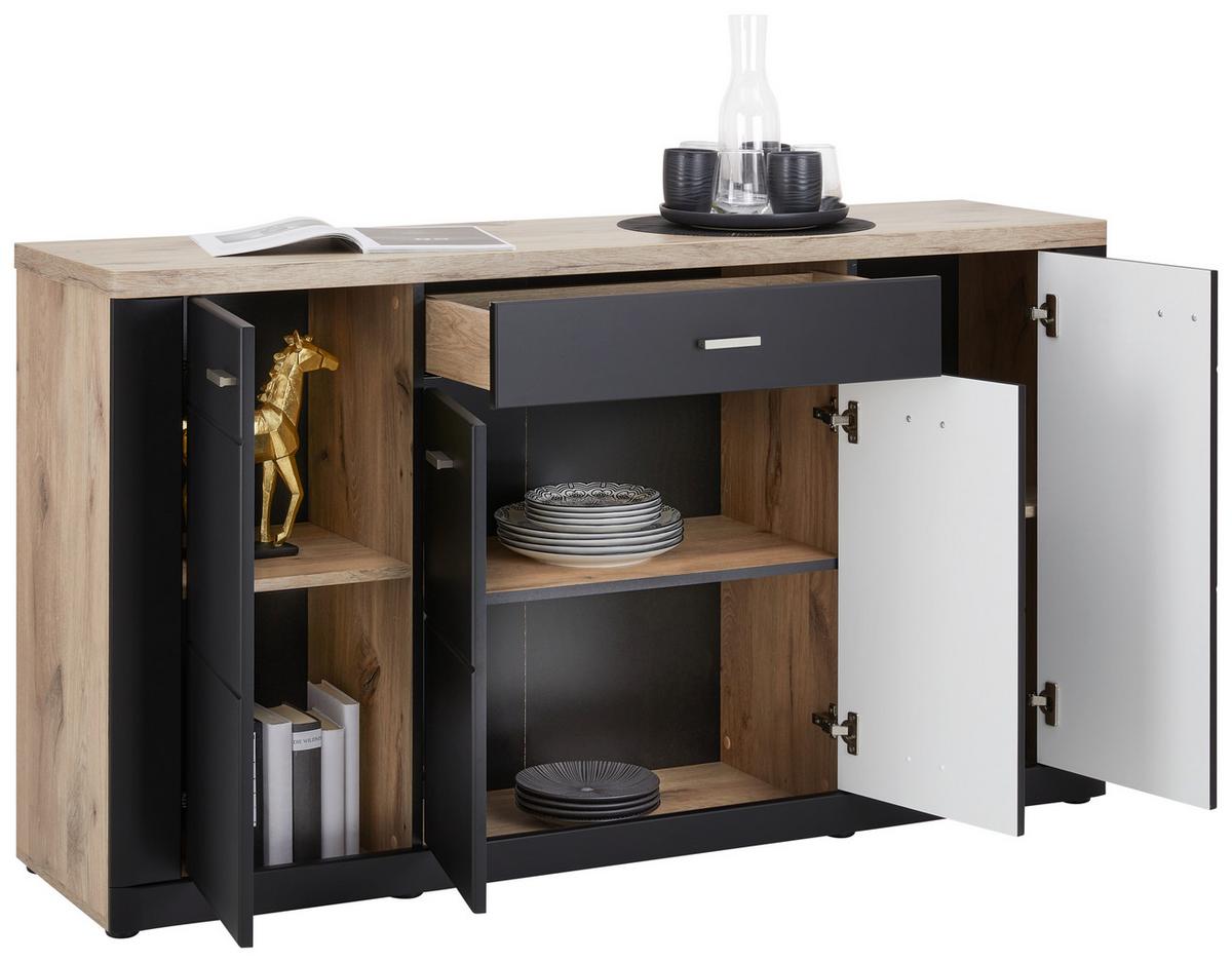 ŠIROKÁ KOMODA GAME - Moderní, kompozitní dřevo (156/88/41cm)